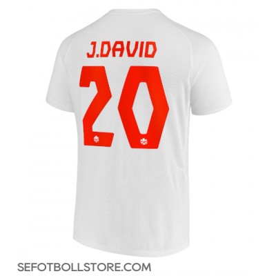 Kanada Jonathan David #20 Replika Bortatröja VM 2022 Kortärmad